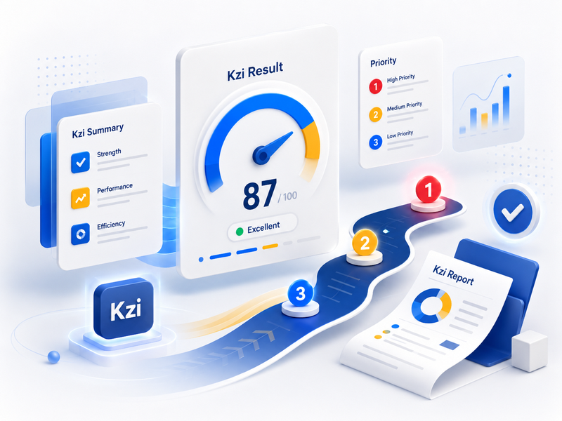 Абстрактная иллюстрация результата Кзи и приоритетных направлений